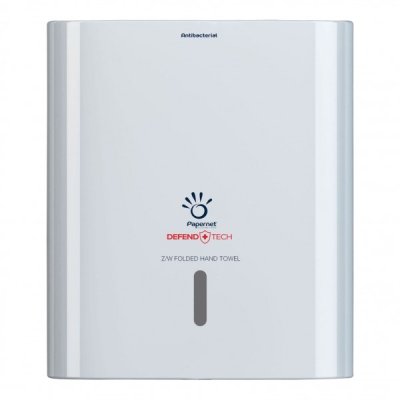 PAPERNET dispenser Antibatterico Asciugamano Piegato Z/W , 10,8x29x33,6cm
