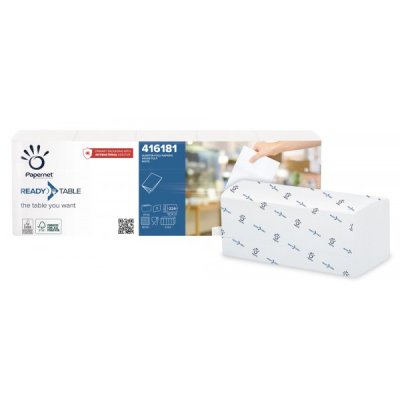 Tovaglioli interfogliati 1/4 ready table, 224 strappi colore bianco