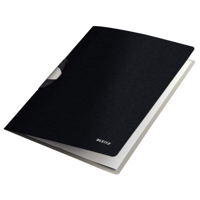 LEITZ cartellina con chiusura a clip 22x30cm - dorso 10mm - Nero
