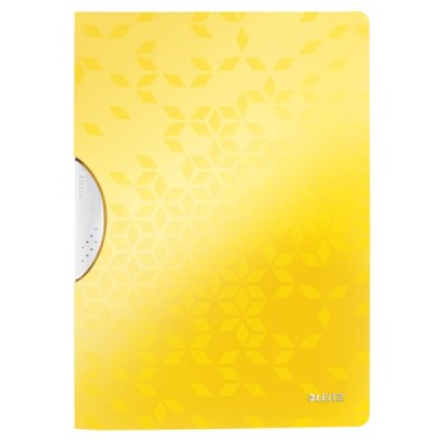 LEITZ Cartellina con chiusura a clip 22x30cm - dorso 8mm - Giallo