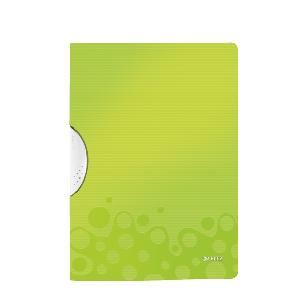 LEITZ cartellina con chiusura a clip 22x30cm - dorso 8mm - Verde