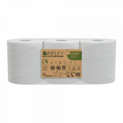 PAPERNET asciugamani Autocut 130m, 1 strappo in pura cellulosa, goffratura micro, 2 veli