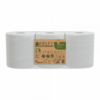 PAPERNET asciugamani da 90m, 450 strappi in pura cellulosa, goffratura micro, 2 veli