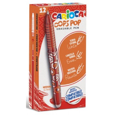 Oops pop ! - penna a sfera colore rosso tipo punta conica