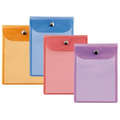 Press - busta con bottone press 4color 12x15,5cm colore assortiti