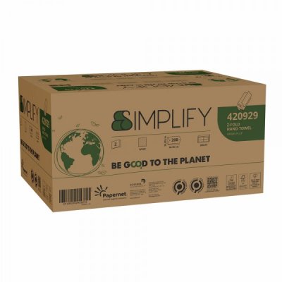Simplify - asciugamani piegati a z colore bianco