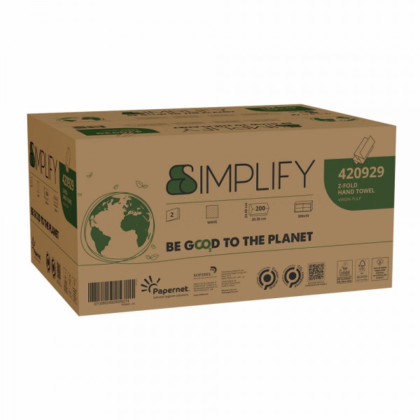 Simplify - asciugamani piegati a z colore bianco