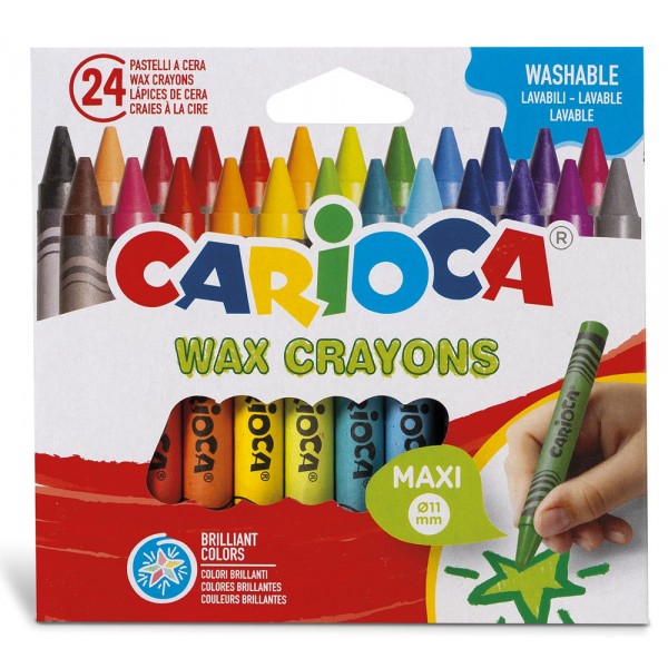 Pastelli a cera wax crayon maxi colore assortiti