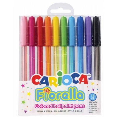 Fiorella - blister 10 penne colorate colore assortiti tipo punta conica