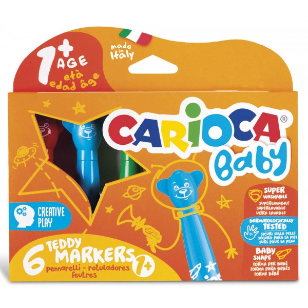 Astuccio pennarelli teddy baby1+ colore assortiti