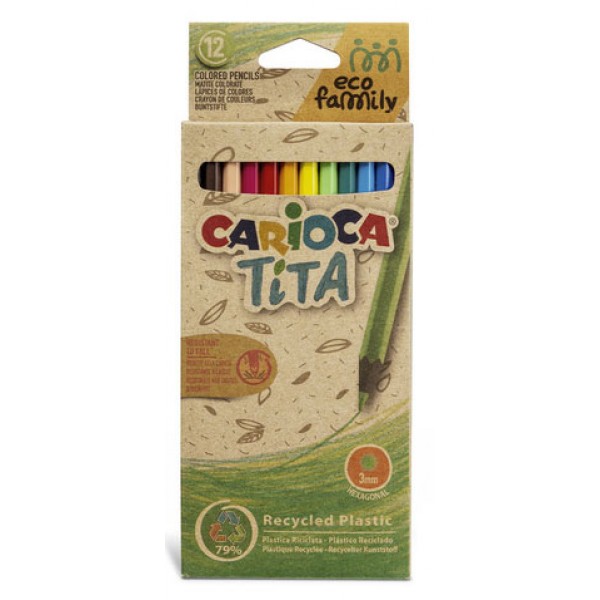 Astuccio pastelli tita ecofamily colore assortiti