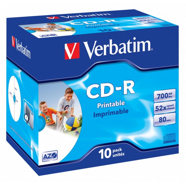 VERBATIM CD-R 700MB con tecnologia AZO scatola da 10 CD