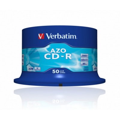 VERBATIM CD-R 700MB con tecnologia AZO scatola da 50 CD