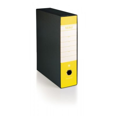 BREFIOCART Registratore protocollo - Giallo - Dorso 8cm - 28,5x35cm