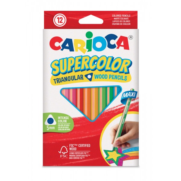 Astuccio pastelli supercolor triangular maxi colore assortiti