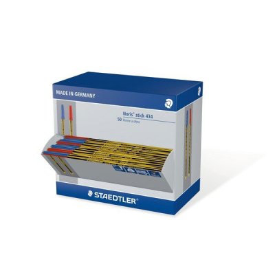 434 - penna a sfera colore blu/rosso tipo punta conica