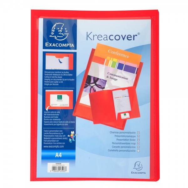 Kreacover - cartella presentazione personalizzabile colore rosso
