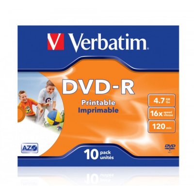 VERBATIM 10 DVD-R da 4.7GB con tecnologia AZO