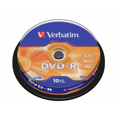VERBATIM 10 DVD-R da 4.7GB con tecnologia AZO