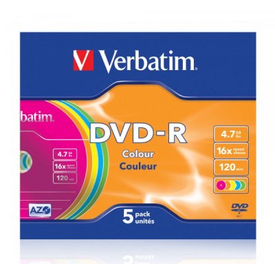 VERBATIM 5 DVD-R da 4.7GB con tecnologia AZO