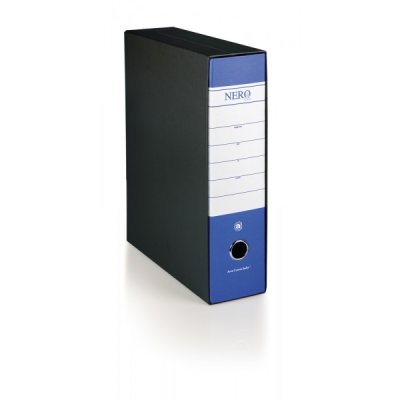 BREFIOCART Registratore dotato di foro di presa - Blu scuro - Dorso 8cm - 28,5x32cm