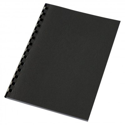 Leathergrain - copertine per rilegatura colore nero grammatura 250gr