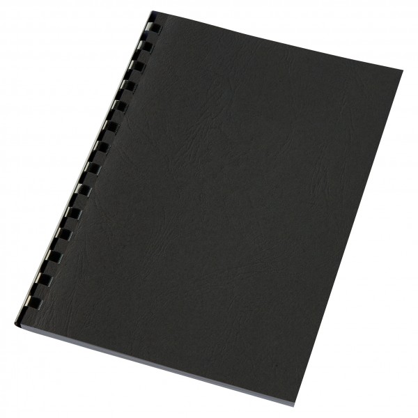 Leathergrain - copertine per rilegatura colore nero grammatura 250gr