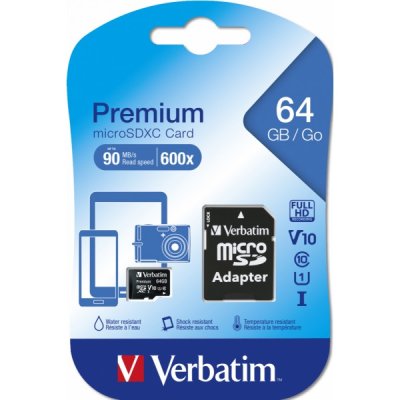 VERBATIM Micro SD Card da 64GB