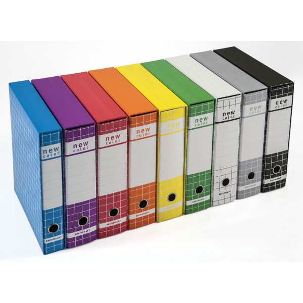 BREFIOCART Registratore protocollo - Grigio - Dorso 8cm - 28,5x35cm
