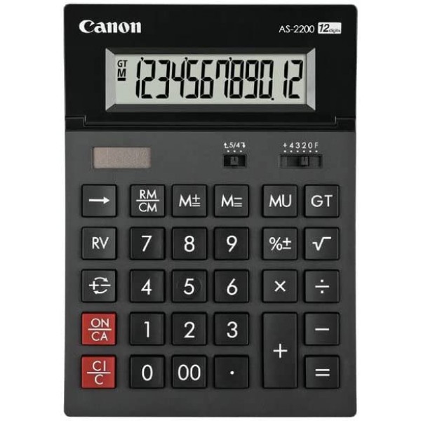 As-2200 calcolatrice da tavolo ecologica colore nero