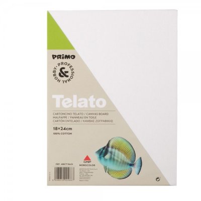 Cartoncino telato bianco 18x24cm
