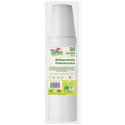 Bicchieri bio materbi 200ml, 50pz colore avorio