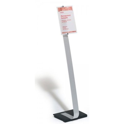 Crystal sing stand - espositore da pavimento a4 colore argento metallizzato