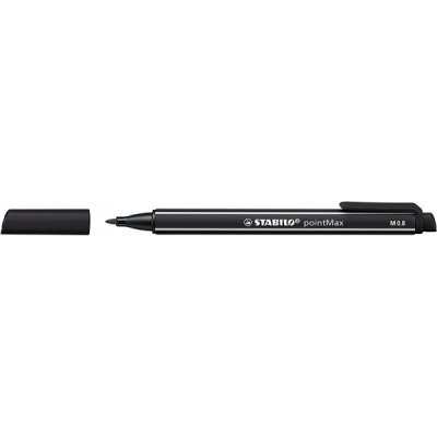 Fineliner pointmax - pennarello colore nero tipo punta conica