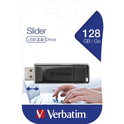 Pen drive slider usb 2.0 da 128gb colore nero