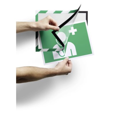 Duraframe security - cornice magnetica colore verde, bianco