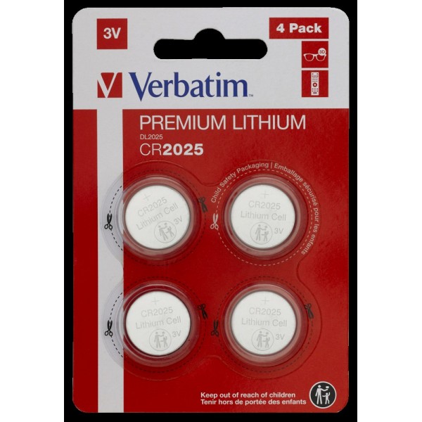 VERBATIM batteria premium al litio CR2025 3V