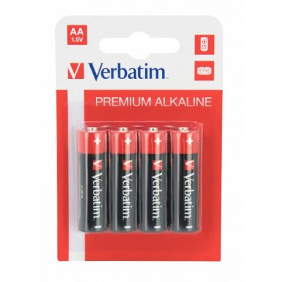VERBATIM batteria alcalina stilo LR6 Mignon AA 1,5V