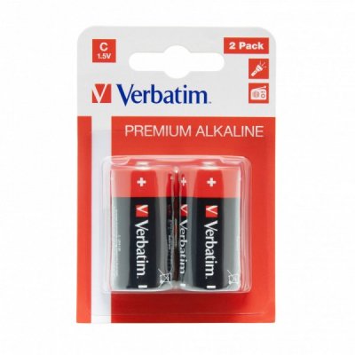 VERBATIM batteria alcalina mezza torcia C LR14 1,5V