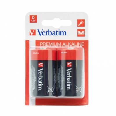 VERBATIM batteria alcalina torcia D LR20 Mono 1,5V
