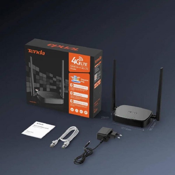 Router wi-fi 4g lte colore nero