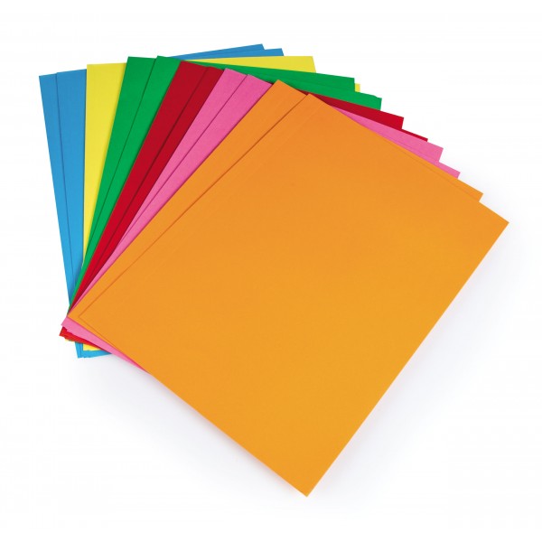 BREFIOCART cartelline in cartoncino a 3 lembi 25x33cm - 200g - Arancione