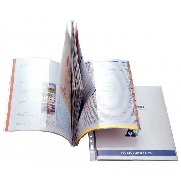 Buste forate ercole a4 - 21x29,7cm colore trasparente