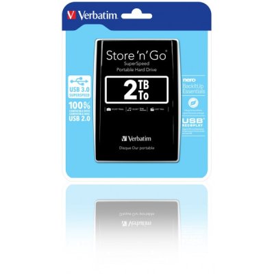 VERBATIM hard disk STORE 'N' GO esterno 2.5" - 2TB con cavo USB 3.0