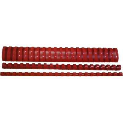 Dorsi plastici rotondi rilegafogli colore rosso