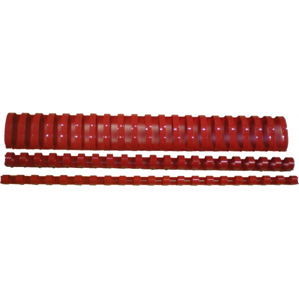 Dorsi plastici rotondi rilegafogli colore rosso