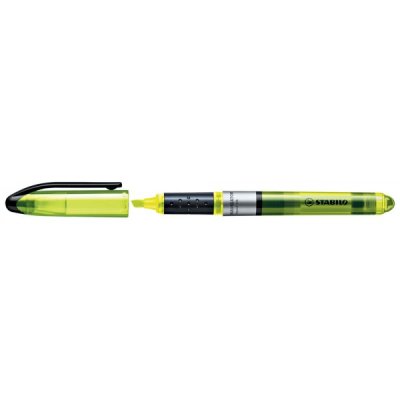 STABILO Evidenziatore NAVIGATOR, punta a scalpello, inchiostro a base d'acqua, cappuccio con clip - 1-4mm - Giallo