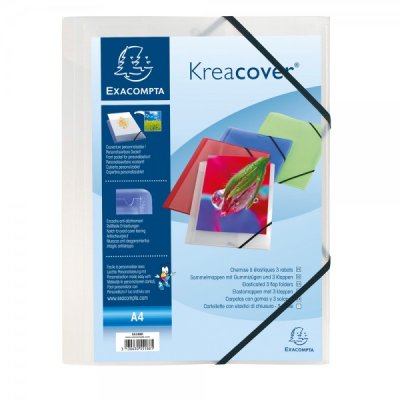 Kreacover - cartellina con elastico colore trasparente