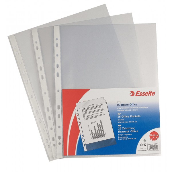 Buste perforate deluxe, buccia-perf.lato corto 42x30cm colore trasparente