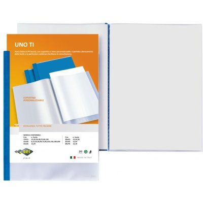 Portalistini personalizzabili uno ti , 24 buste 25x35cm colore blu